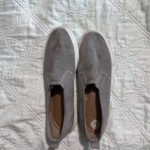 Women suede like slide in tennis shoes